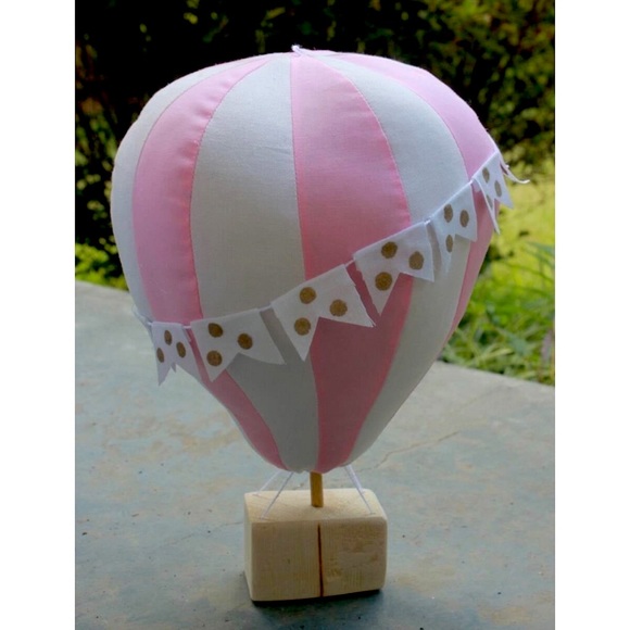 Set of 5 Large Stuffed Hot Air Balloon Handmade Party Centerpieces/Nursery Decor - Picture 1 of 8